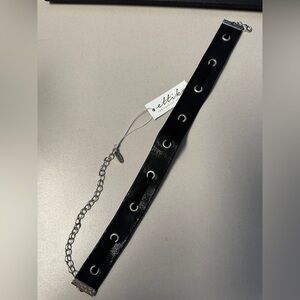 Ettika faux leather choker with grommet